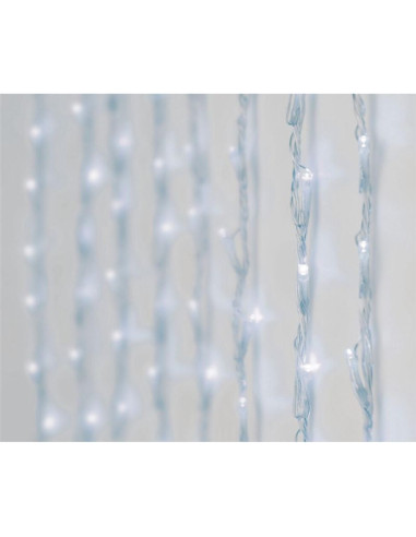 Lampki choinkowe kurtyna świetlna waterfall zew 220 led zimny biały 5 prędkości