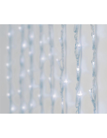 Lampki choinkowe kurtyna świetlna waterfall zew 220 led zimny biały 5 prędkości