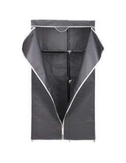 Szafa tekstylna garderoba 90x45x170cm ciemno-szara 8811