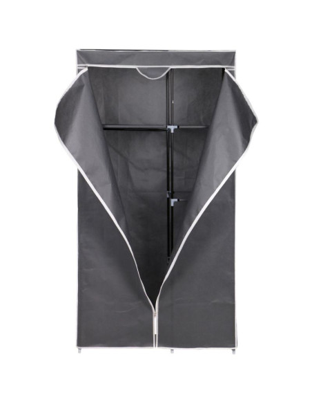 Szafa tekstylna garderoba 90x45x170cm ciemno-szara 8811