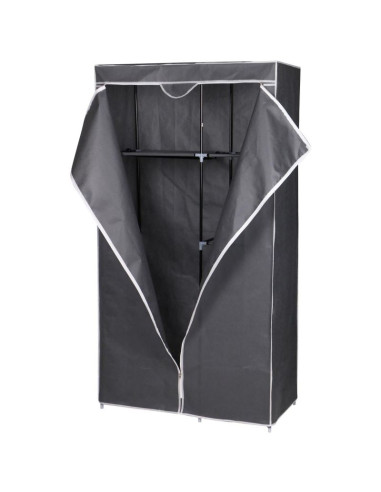 Szafa tekstylna garderoba 90x45x170cm ciemno-szara 8811