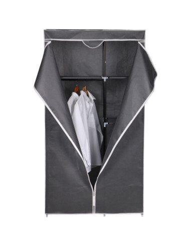 Szafa tekstylna garderoba 90x45x170cm ciemno-szara 8811