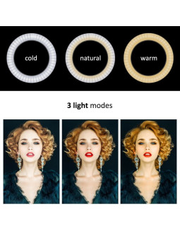 Maclean lampa pierścieniowa 10" led12w do selfie ze statywem mce610