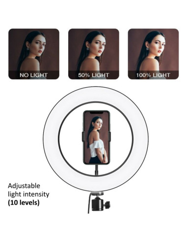 Maclean lampa pierścieniowa 10" led12w do selfie ze statywem mce610