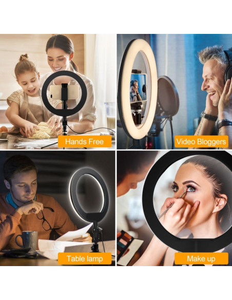 Maclean lampa pierścieniowa 10" led12w do selfie ze statywem mce610