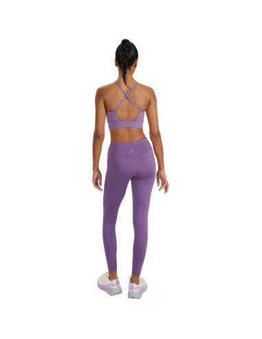 Legginsy damskie 4f fnk f360 fioletowe 4fwaw25tftif360 53s