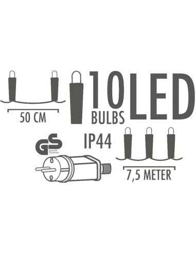 Girlanda ogrodowa party light 10led 7,5m
