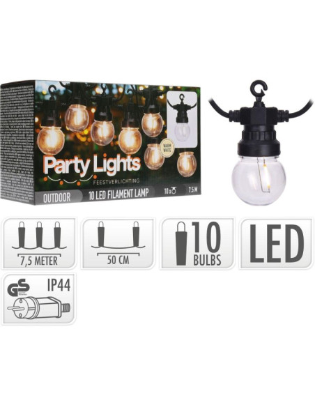 Girlanda ogrodowa party light 10led 7,5m