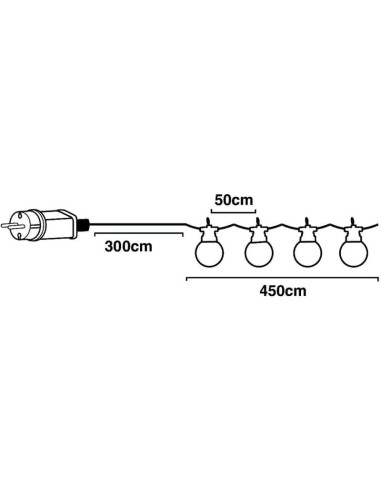 Girlanda ogrodowa party light 10led 7,5m