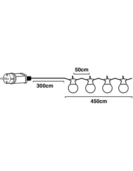 Girlanda ogrodowa party light 10led 7,5m