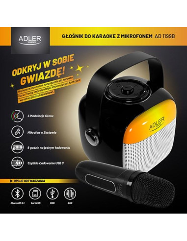 Głośnik bluetooth adler ad 1199b