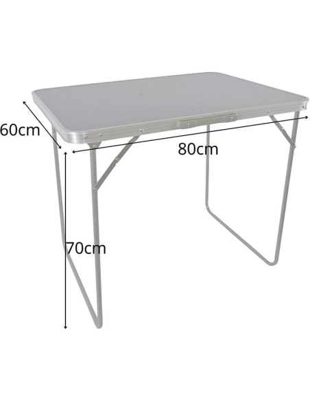 Stolik turystyczny składany kempingowy 80x60x70cm szary