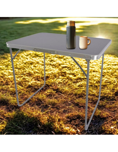 Stolik turystyczny składany kempingowy 80x60x70cm szary