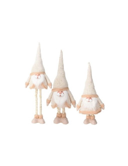 Mikołaj na teleskopowych nogach 30x18x100cm złoty