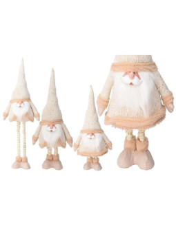 Mikołaj na teleskopowych nogach 30x18x100cm złoty 2