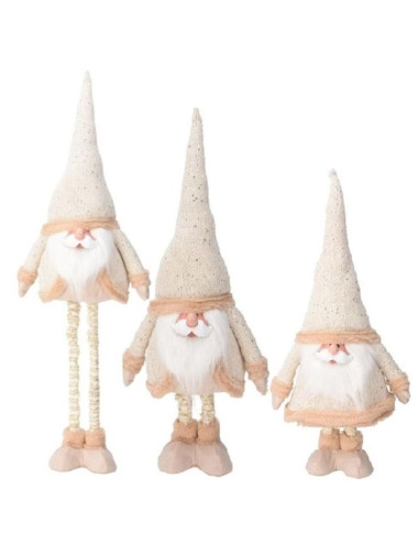 Mikołaj na teleskopowych nogach 30x18x100cm złoty