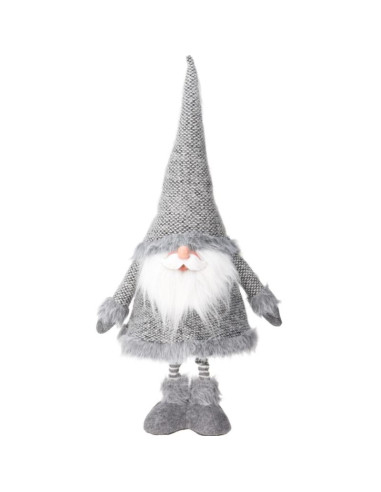 Mikołaj na teleskopowych nogach 30x18x100cm srebrny