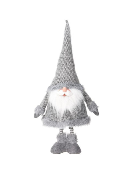 Mikołaj na teleskopowych nogach 30x18x100cm srebrny