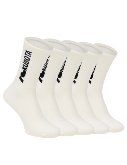 Kubota 5-pak skarpet i love kubota kremowe k25ss-300-002-01-5