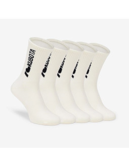 Kubota 5-pak skarpet i love kubota kremowe k25ss-300-002-01-5 2