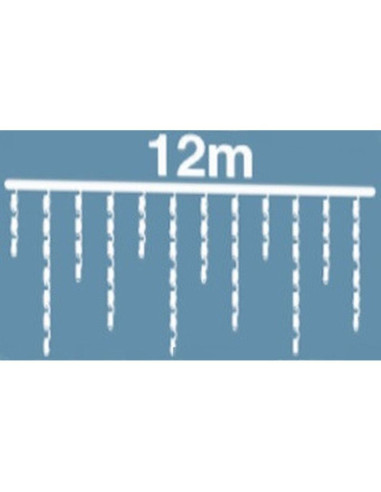 Lampki choinkowe kurtyna świetlna zew 360 led sterownik timer ciepły biały kabel transparentny