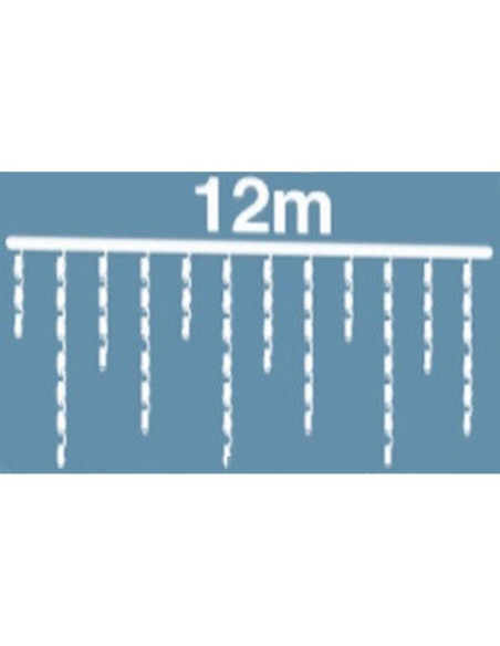 Lampki choinkowe kurtyna świetlna zew 360 led sterownik timer ciepły biały kabel transparentny