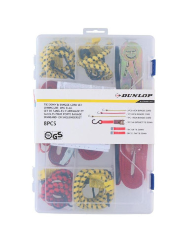 Taśmy gumy do mocowania bagażu haki 8szt dunlop box