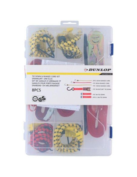 Taśmy gumy do mocowania bagażu haki 8szt dunlop box