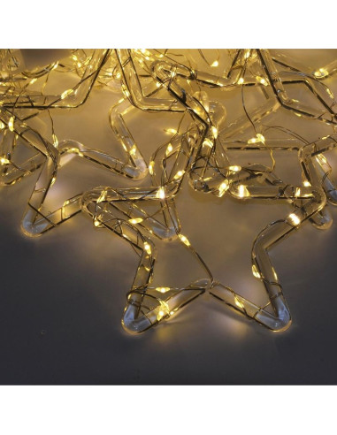 Lampki choinkowe kurtyna świetlna 120x120 cm 235led ciepły biały gwiazdki