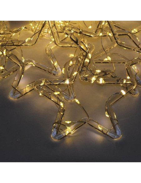 Lampki choinkowe kurtyna świetlna 120x120 cm 235led ciepły biały gwiazdki