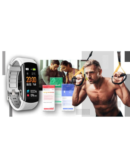 Smartwatch giewont czarno biały 2 paski gw200-2