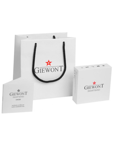Smartwatch giewont czarno fioletowy 2 paski gw200-3