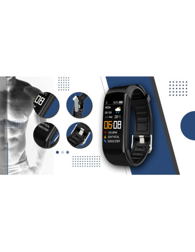 Smartwatch giewont czarno granatowy 2 paski gw200-6