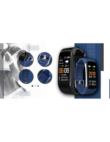 Smartwatch giewont czarno granatowy 2 paski gw200-6