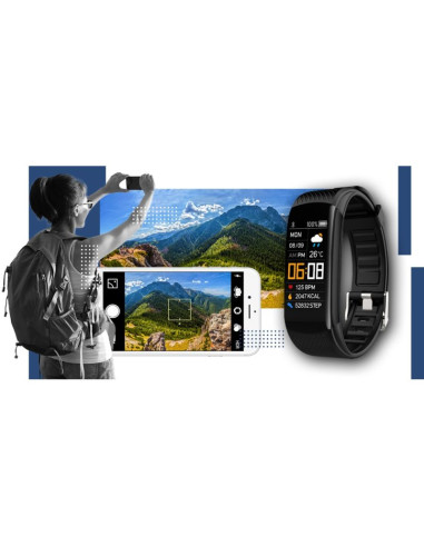 Smartwatch giewont czarno granatowy 2 paski gw200-6