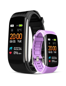 Smartwatch giewont czarno jasnofioletowy 2 paski gw200-8