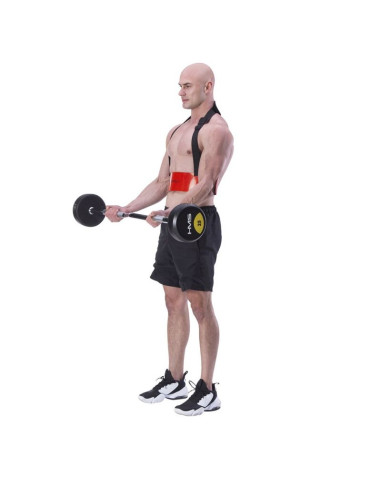 Przyrząd do ćwiczenia mięśni bicepsów arm blaster hms abx02 czerwony