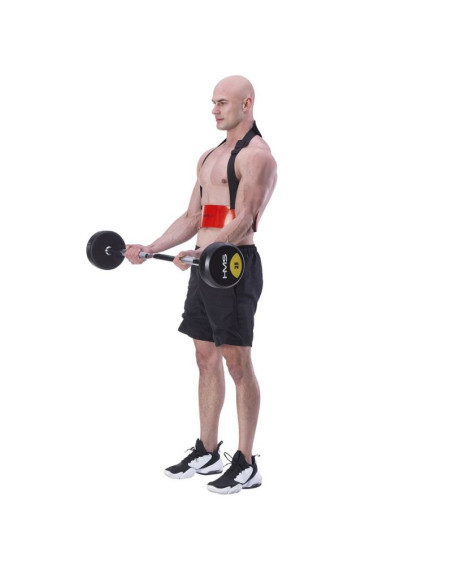 Przyrząd do ćwiczenia mięśni bicepsów arm blaster hms abx02 czerwony