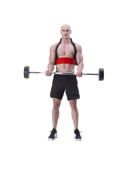 Przyrząd do ćwiczenia mięśni bicepsów arm blaster hms abx02 czerwony