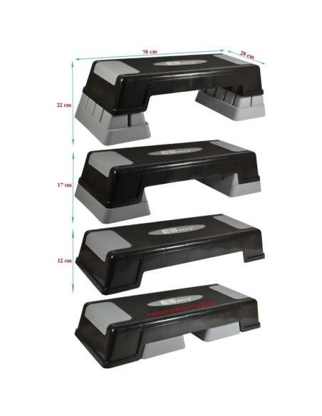 Step do aerobicu 70x28cm 3 stopniowa regulacja enero fit
