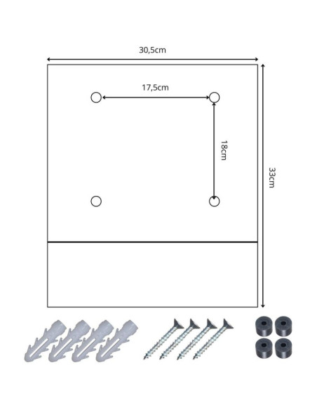 Skrzynka na listy 30,5x9,5x33cm 1067520 saska garden
