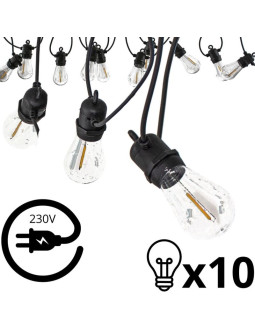 Party light girlanda zewnętrzna 10 żarówek 10led 8m 230v