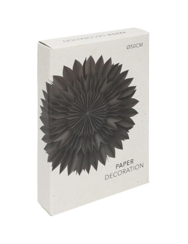 Gwiazda dekoracyjna wisząca papierowa 3d 50cm szara