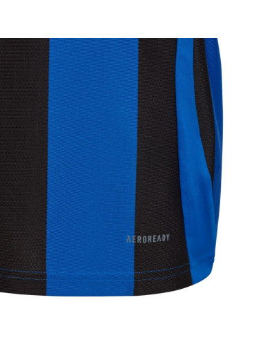 Koszulka dla dzieci adidas striped 24 jersey niebiesko-czarna iw2136