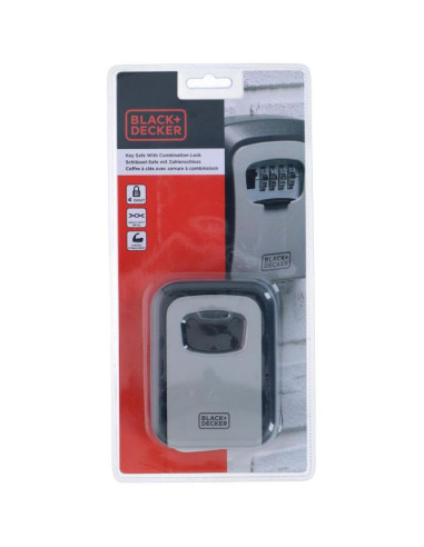 Skrzynka sejf na klucze na szyfr 4 cyfry black + decker