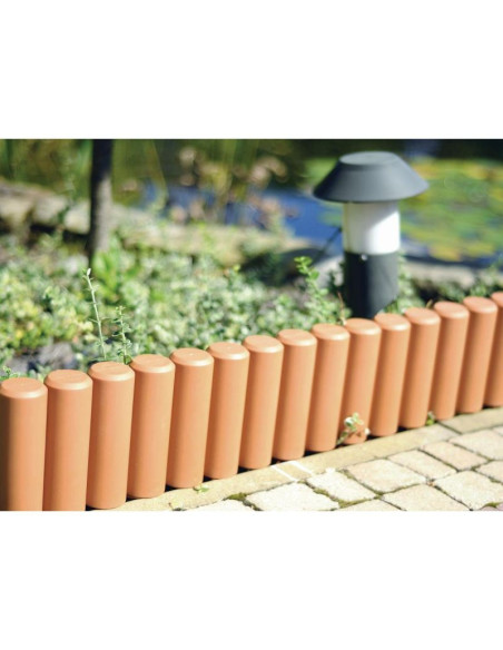 Palisada ogrodowa obrzeże trawnikowe 270cm ipal 5 terakota