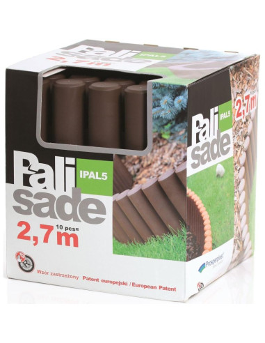 Palisada ogrodowa obrzeże trawnikowe 270cm ipal 5 brąz