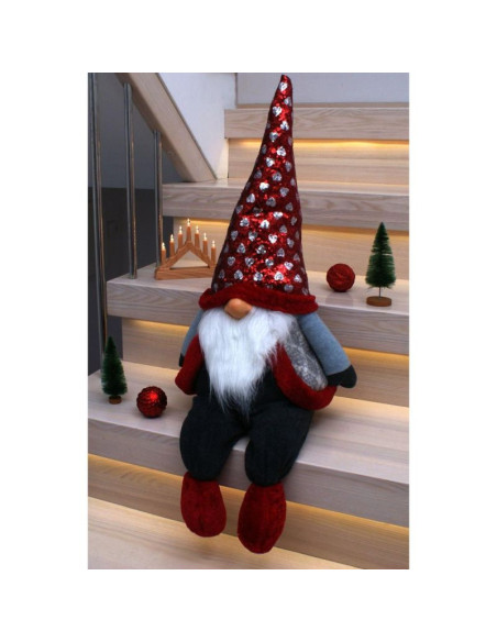 Skrzat mikołaj świąteczny siedzący 92cm