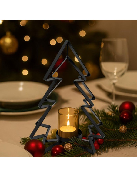 Świecznik metalowy 31,5cm choinka mica