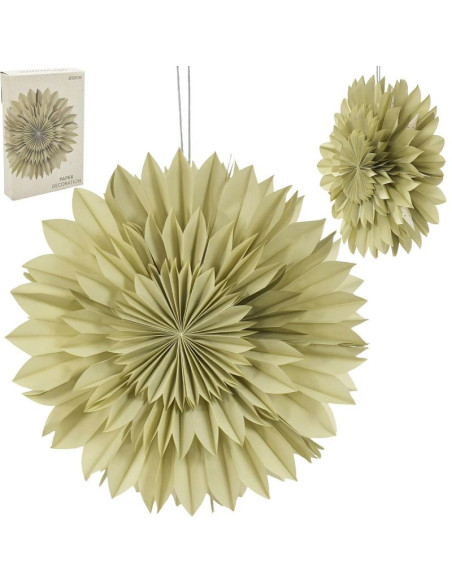 Gwiazda dekoracyjna wisząca papierowa 3d 50cm zielony